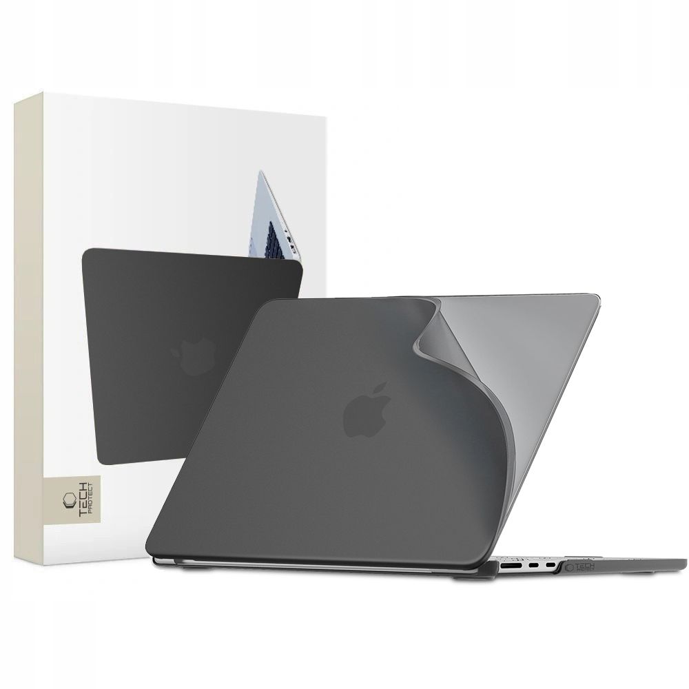 Tech-Protect Softshell ümbris MacBook Air 13" 2023/2024/2025/2026 jaoks - matt must