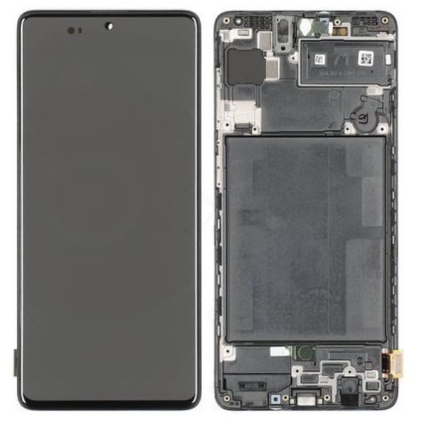 LCD ekraan Samsung A715 A71 2020 puuteekraani ja raamiga Black originaal (used Grade C)