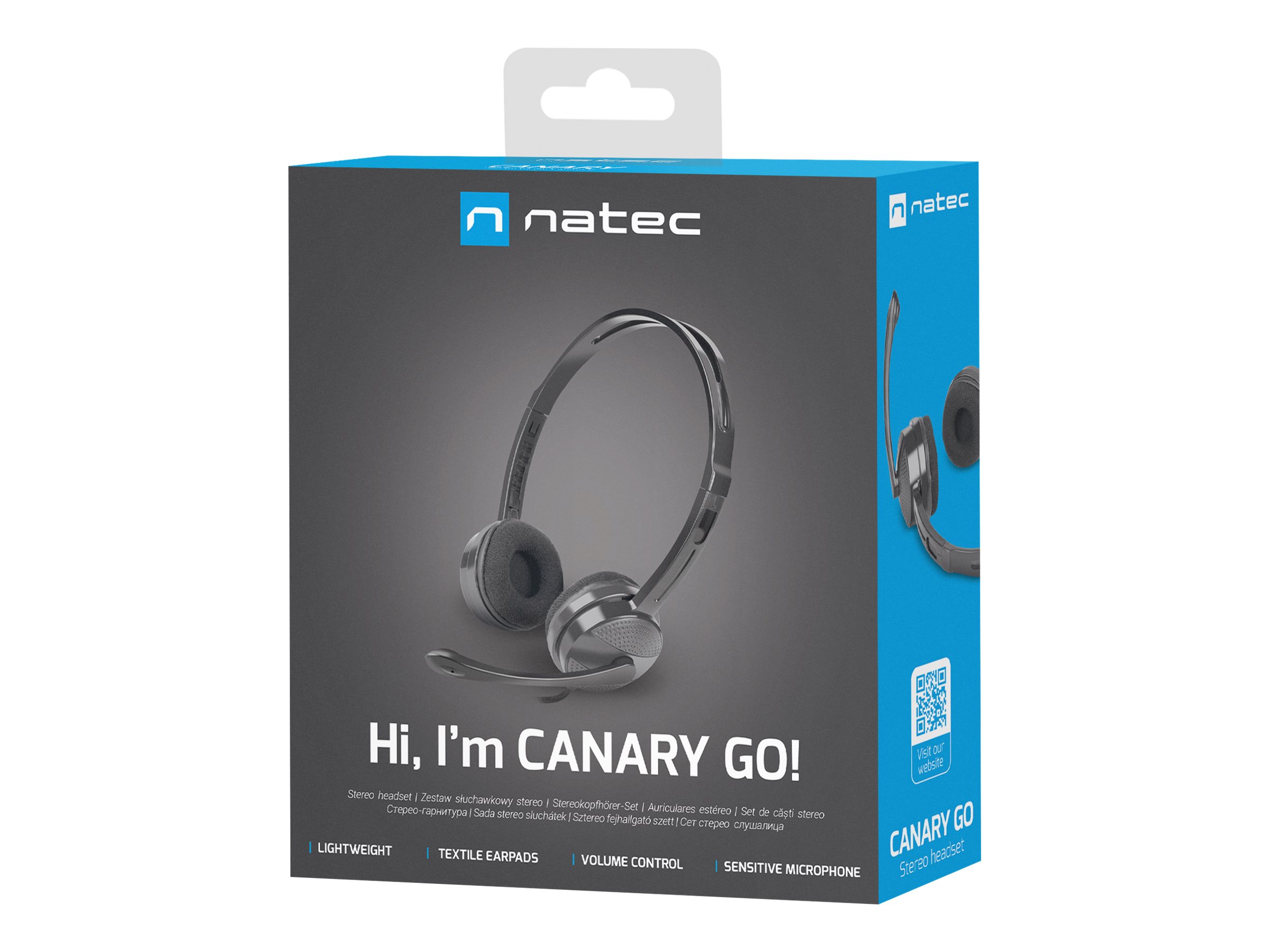 NATEC kõrvaklapid Canary Go mikrofoniga