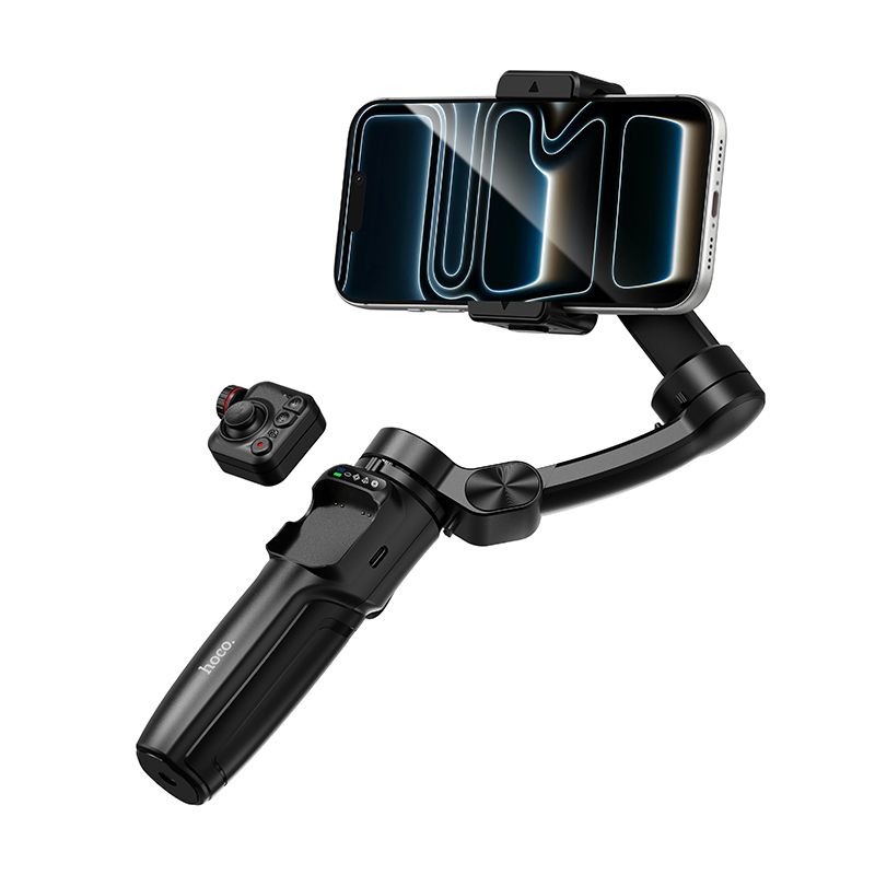 Gimbal 3-telje stabiliseerimise ja kaugjuhtimispuldiga Hoco K91 must