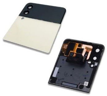 Ekraan Samsung F711 Z Flip3 5G puuteklin ja raamiga välimine (Outer) Cream originaal (used Grade A)