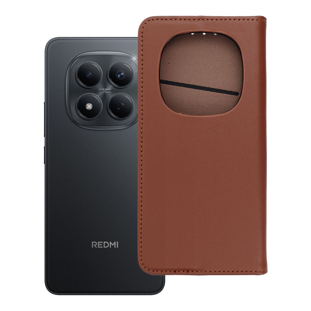 SMART PRO Kaaned leather ümbris for XIAOMI Redmi Note 15 PRO 5G pruun