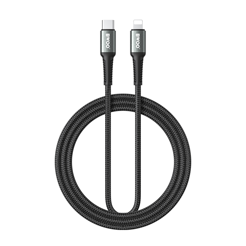 BWOO Braided Cable USB-C - Lightning 3m 30W must