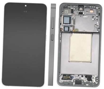 LCD экран Samsung S936 S25 Plus с сенсорным стеклом и рамкой Silver Shadow/Light Grey оригинальный (assembled service pack)