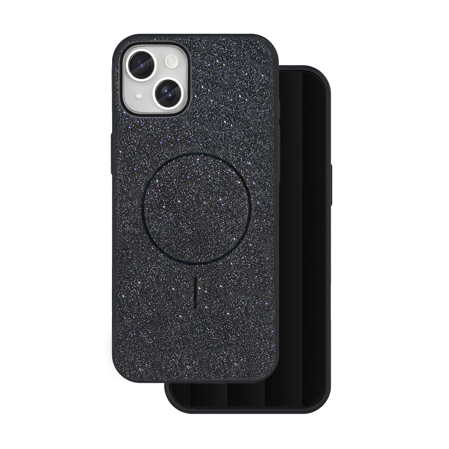 Glitter Thin Mag ümbris jaoks iPhone 13 6,1" must