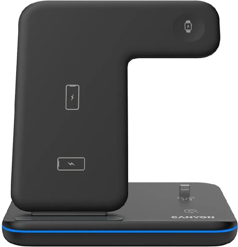 Wireless charging station Canyon 3in1 (WS-302) (15W) black