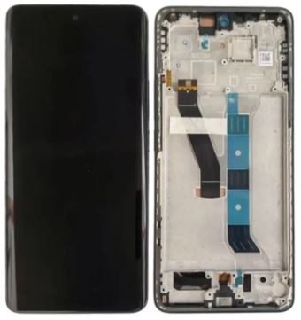 LCD ekraan Xiaomi Poco M8 5G puuteekraaniga raamiga must originaal (service pack)