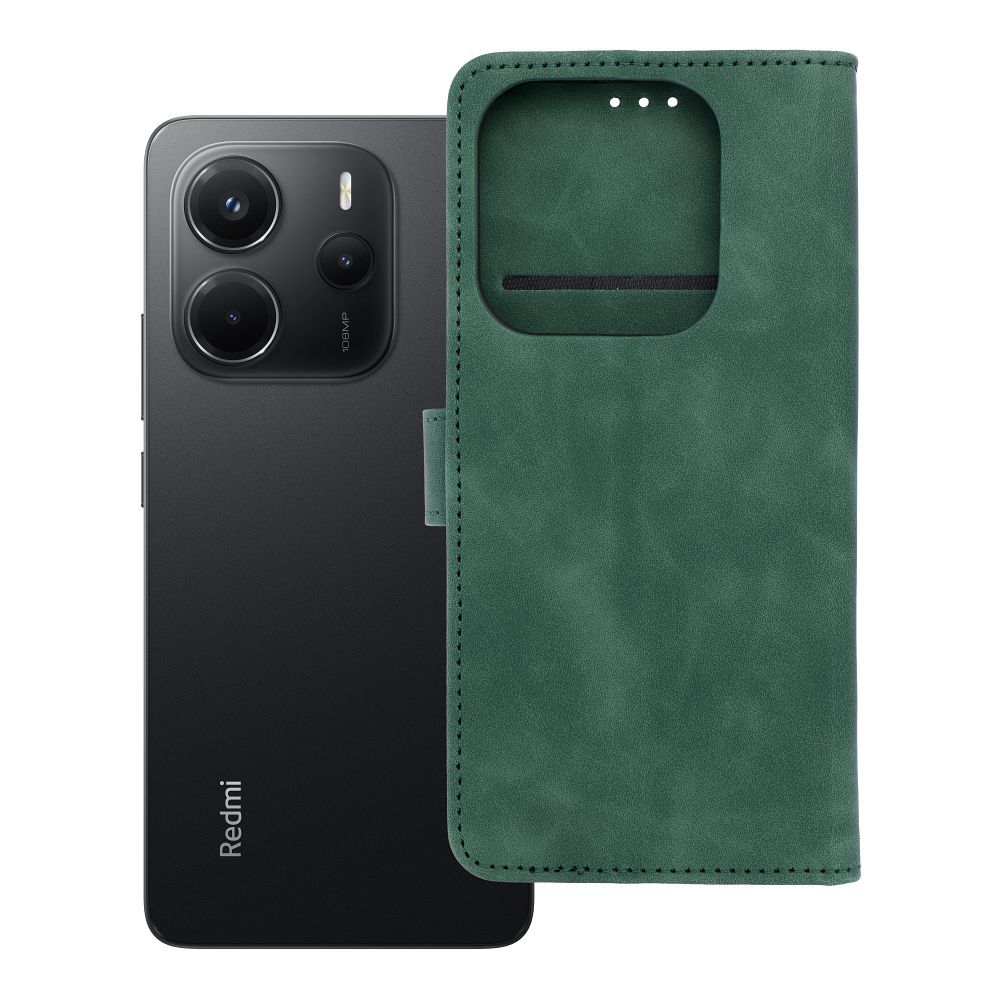 TENDER Book Ümbris jaoks XIAOMI Redmi Note 14 5G roheline