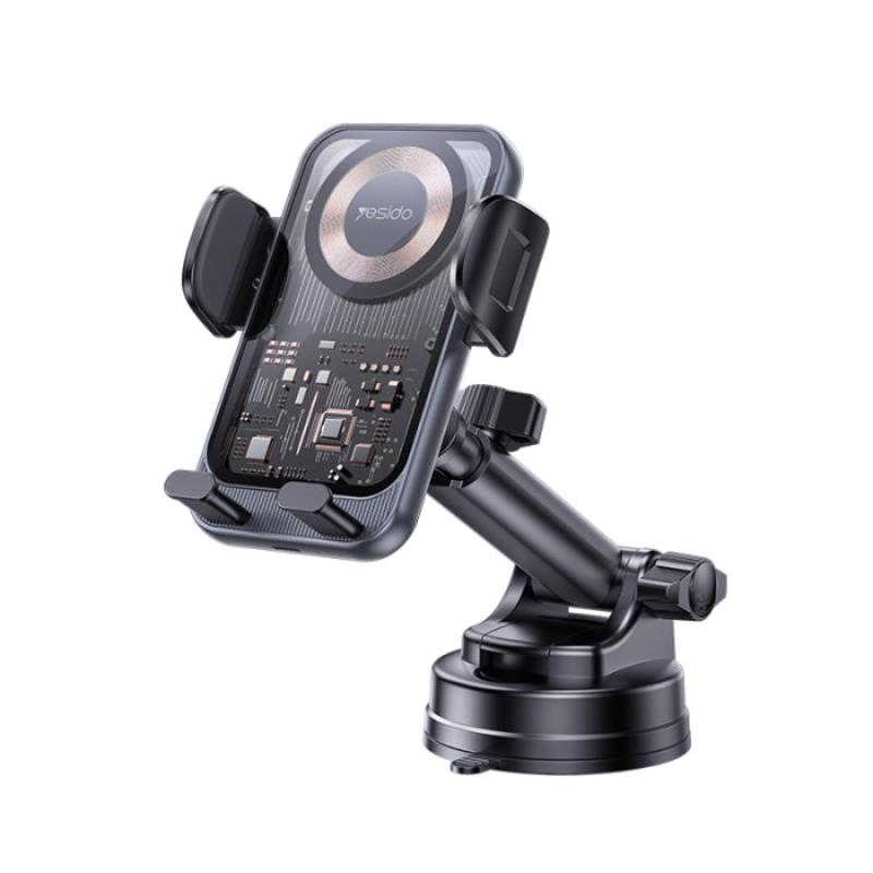 Yesido C307 Auto Hoidja Juhtmevaba 15W Must