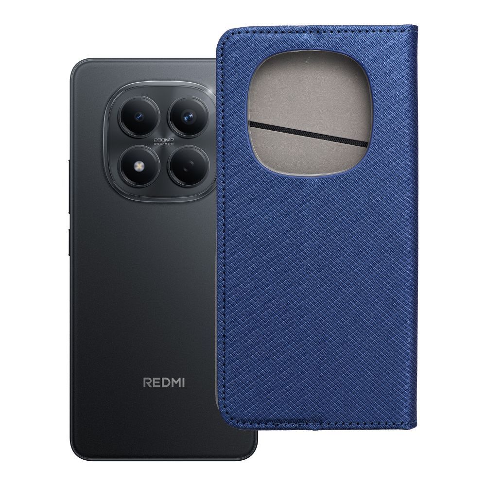 Откидной чехол для Xiaomi Redmi Note 15 5G Smart Case Book темно-синий