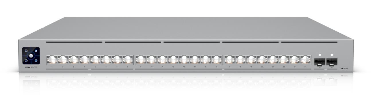Ubiquiti hallatav kommutaator L2/L3 1U 24x RJ-45 10G Ethernet 8x 2,5G 16x 10G 2x SFP28 riiulile