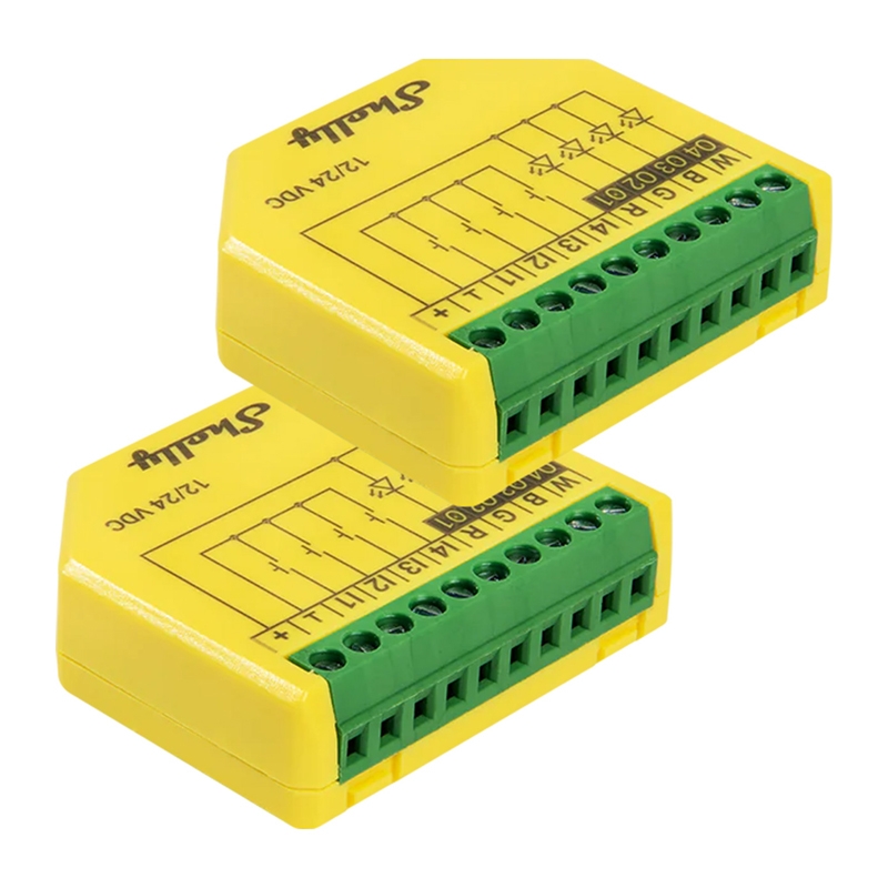 SHELLY Plus RGBW PM Wi-Fi/Bluetooth LED riba kontroller (2 tk pakk)