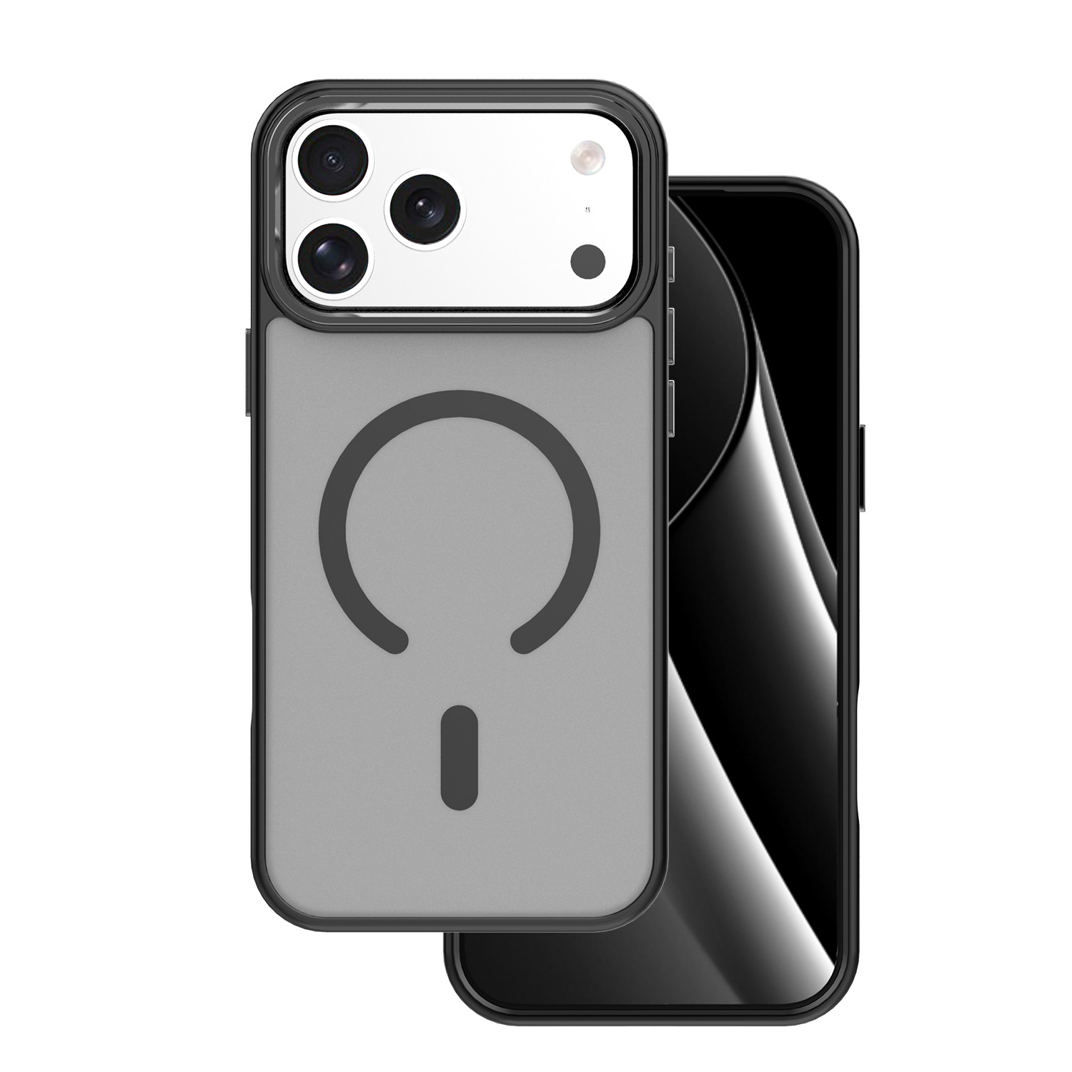 Frozen Mag Чехол для iPhone 17 Pro Max 6,9" чёрный с открытым кольцом