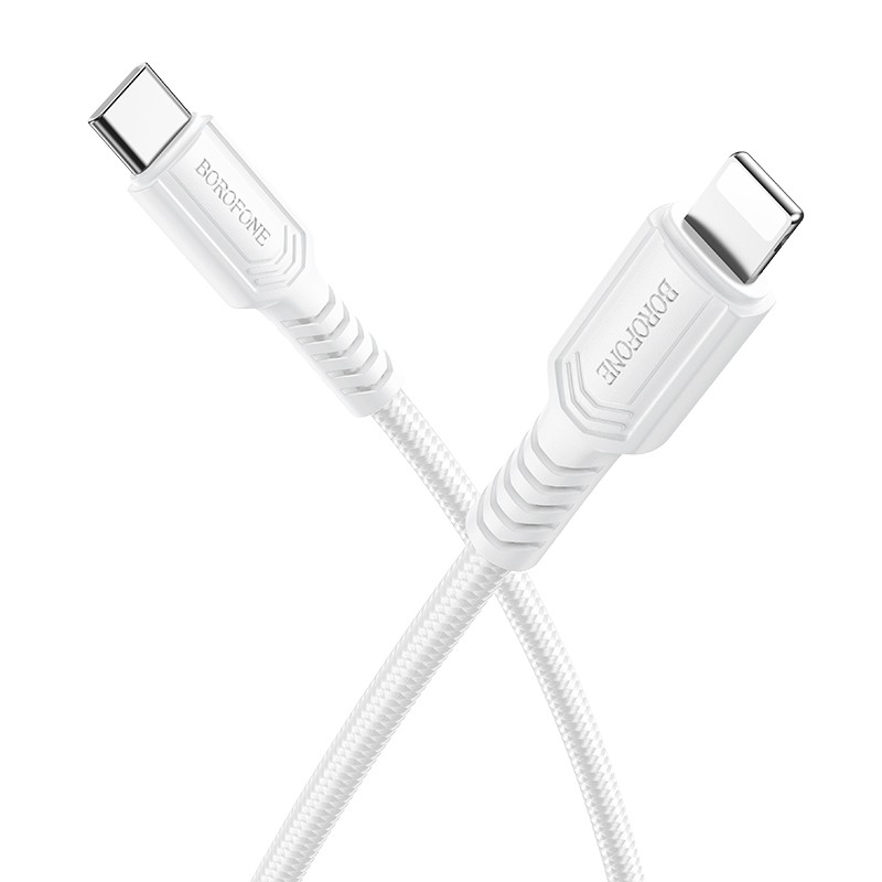 Кабель Borofone BX116 USB-C на Lightning 1.0m белый