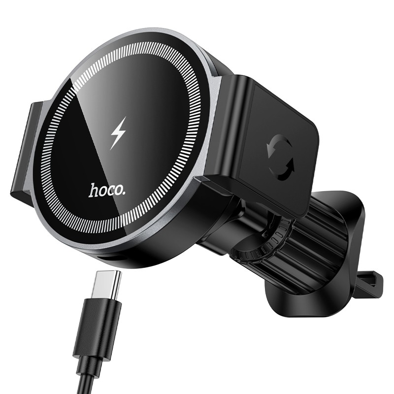 Car charger-holder Hoco HW35 MagSafe 15W (air vent) black
