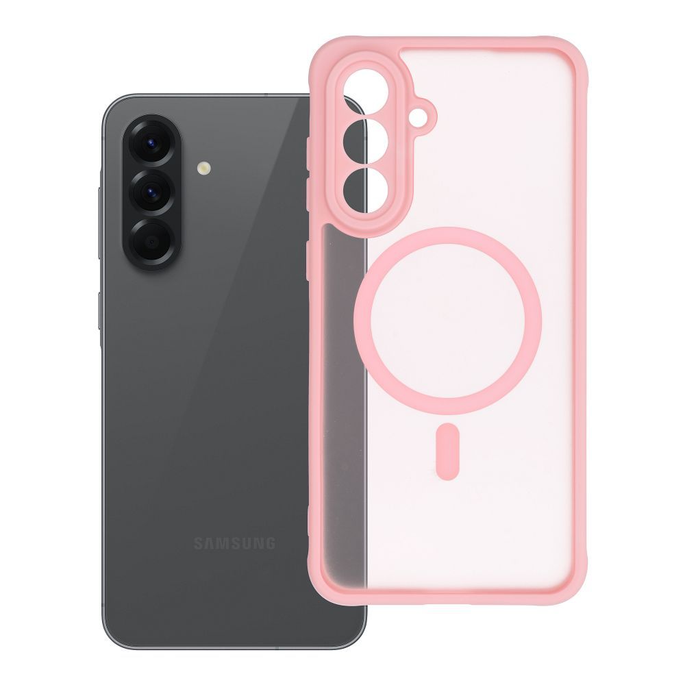 FULL MATTE MAG COVER Ümbris compatible with MagSafe jaoks SAMSUNG A56 jasny różowy