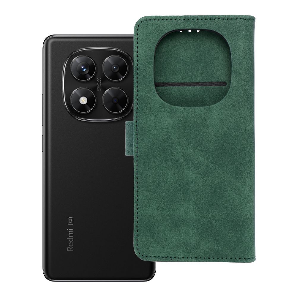 TENDER Book Ümbris jaoks XIAOMI Redmi Note 14 PRO 5G / 14 PRO PLUS 5G roheline
