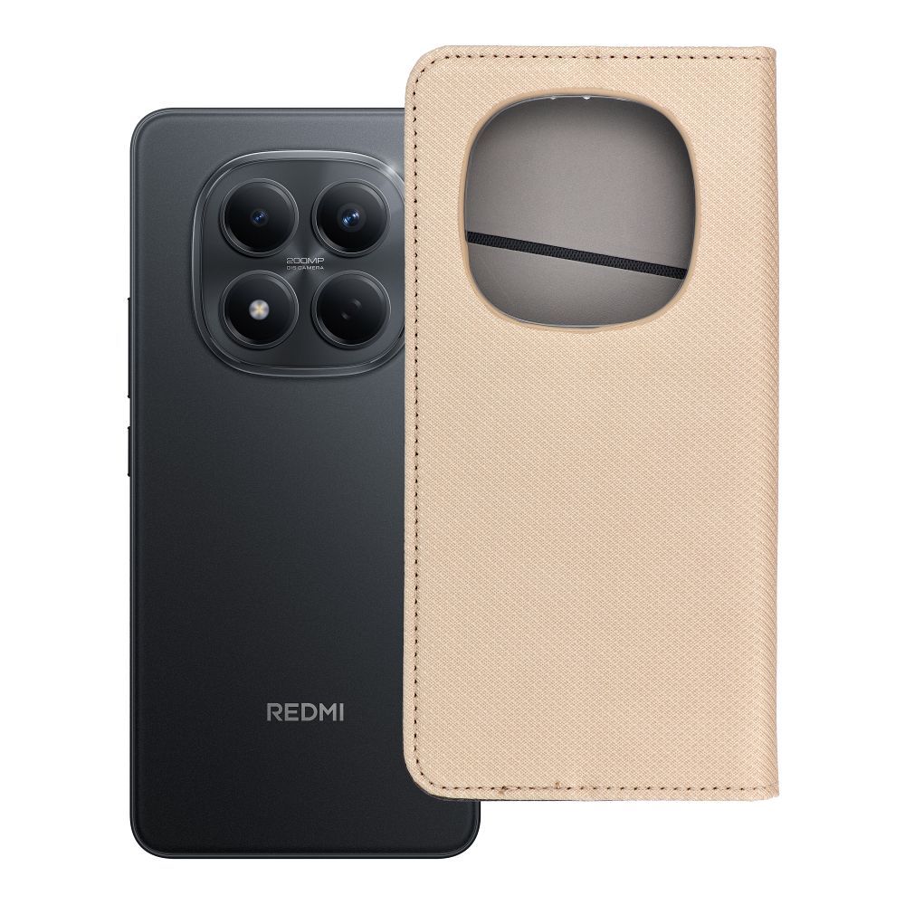 Чехол-книжка для Xiaomi Redmi Note 15 5G Smart Case Book золотой