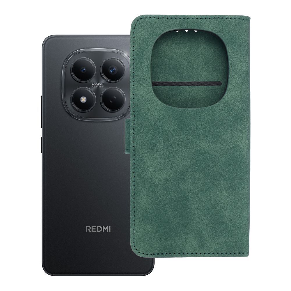 TENDER Book ümbris XIAOMI Redmi Note 15 PRO 5G roheline