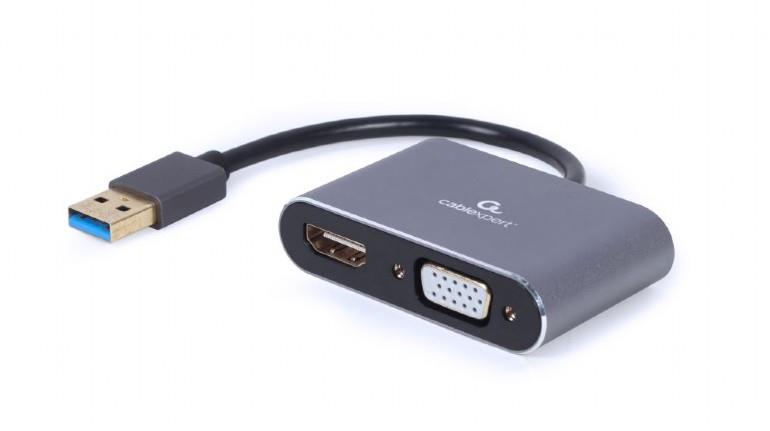 I/O adapter USB3 HDMI/VGA/HALL A-USB3-HDMIVGA-01 GEMBIRD