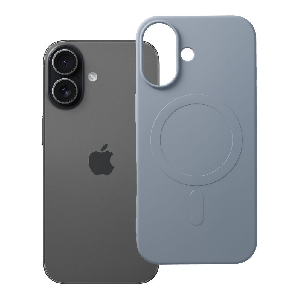 SILICONE MAG COVER (big hole) Ümbris compatible with MagSafe jaoks IPHONE 17 light sinine