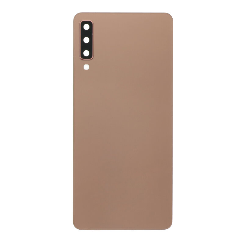 Задняя крышка Samsung A750 A7 2018 золотая (со стеклом камеры) OEM