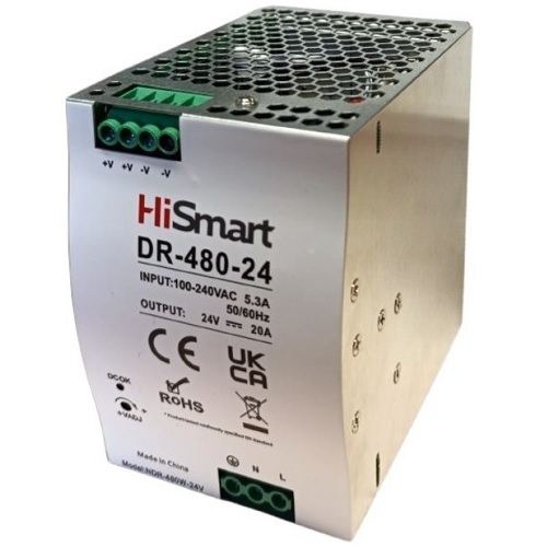 Toiteplokk 24V, 20A, 480W, DIN