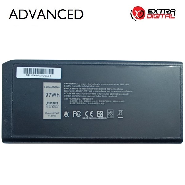 Аккумулятор для ноутбука DELL X8VWF, 97 Вт·ч, Extra Digital Advanced
