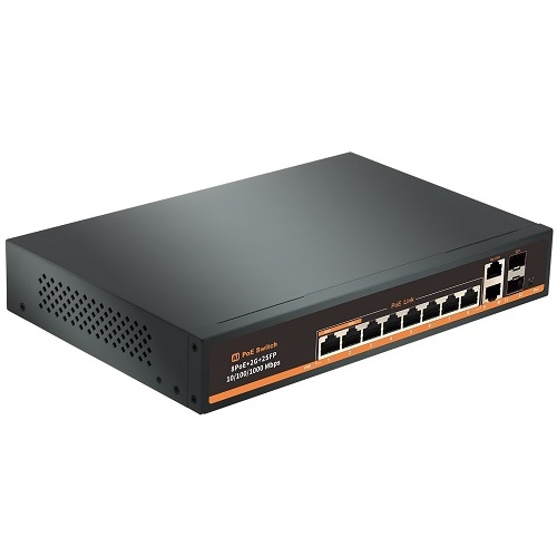 PoE коммутатор 8 портов 1000 Мбит/с + 2G Uplink + 2G SFP