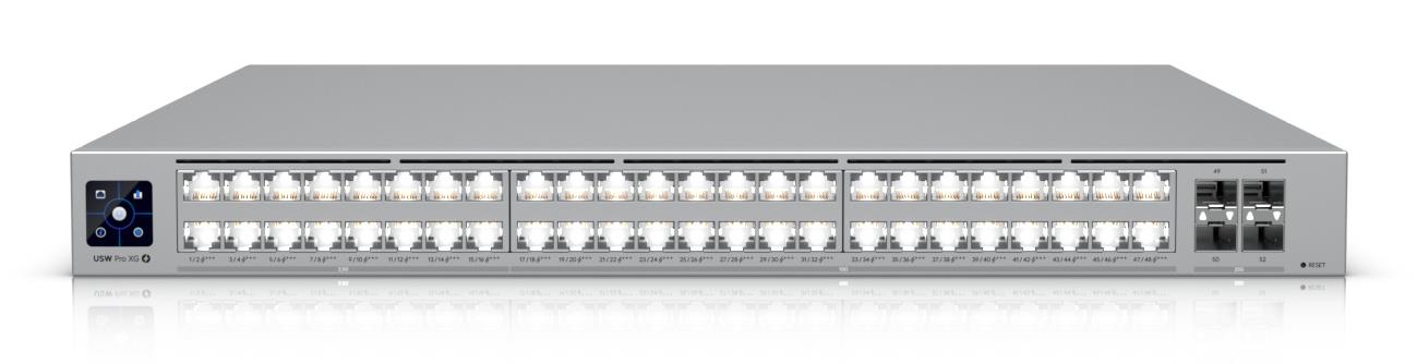 UBIQUITI Ubiquiti UniFi Pro XG 48 PoE Switch type Managed Switch layer L3 Rack mounting Yes Stackable Yes Form factor 1U 48xRJ-45 ports RJ-45 Ports Type 10G Ethernet (100/1000/10000) 16x2.5G Ethernet (copper) ports quantity 32x10G Ethernet (copper)