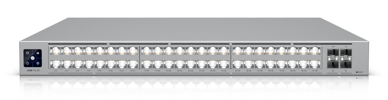 Ubiquiti hallatav kommutaator L2/L3 1U 48x RJ-45 10G Ethernet 16x 2,5G 32x 10G 4x SFP28 riiulile