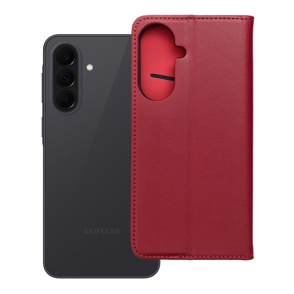 SMART PRO Book nahkkott SAMSUNG A37 5G jaoks, punakaspruun