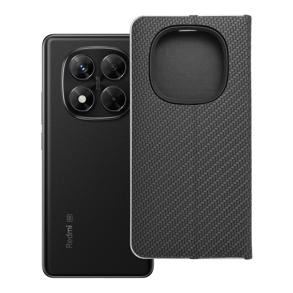Флип-чехол для Xiaomi Redmi NOTE 14 PRO 5G / 14 PRO PLUS 5G Luna Book Carbon чёрный