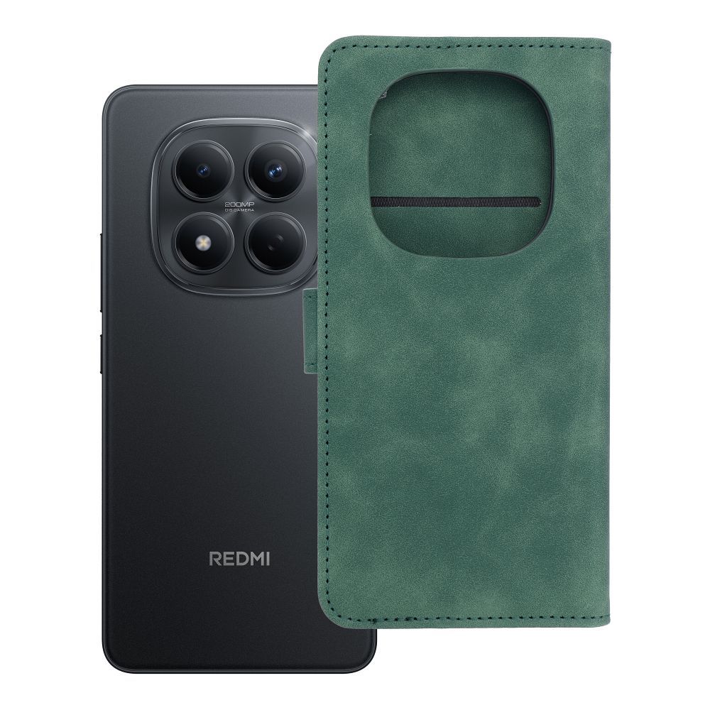 TENDER Book ümbris XIAOMI Redmi Note 15 PRO 4G roheline