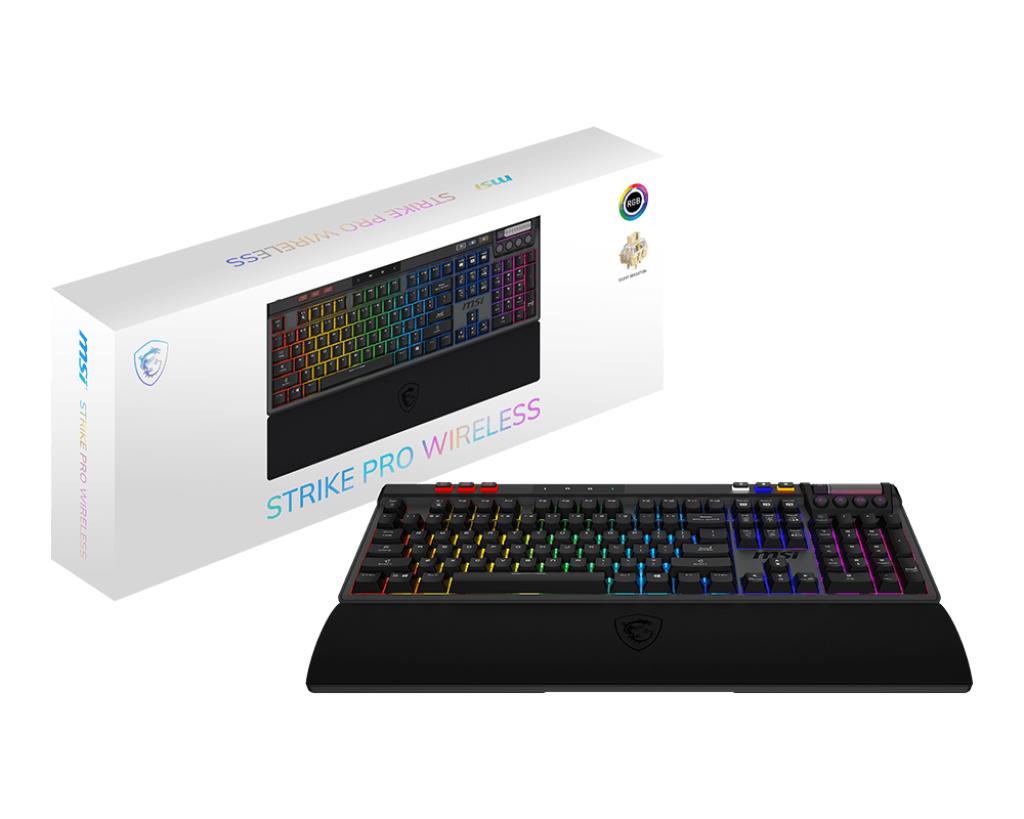 MSI Strike Pro W Silent mänguri klaviatuur (must, US)