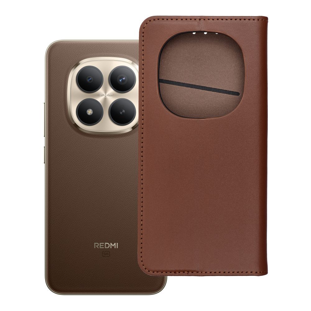 SMART PRO Kaaned leather ümbris for XIAOMI Redmi Note 15 PRO PLUS 5G pruun