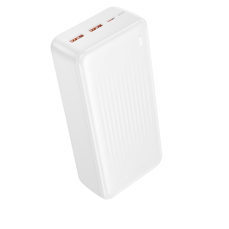 Borofone akupank 30000mAh BJ80B Clever - 2xUSB + Type C - QC 3.0 22,5W PD 20W valge