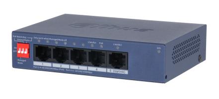 Коммутатор Dahua CS4005-4GT-36 Управляемый L2 Настольный/настенный 5xRJ-45 портов Gigabit Ethernet (10/100/1000) 5xGigabit Ethernet портов PoE 4xPoE