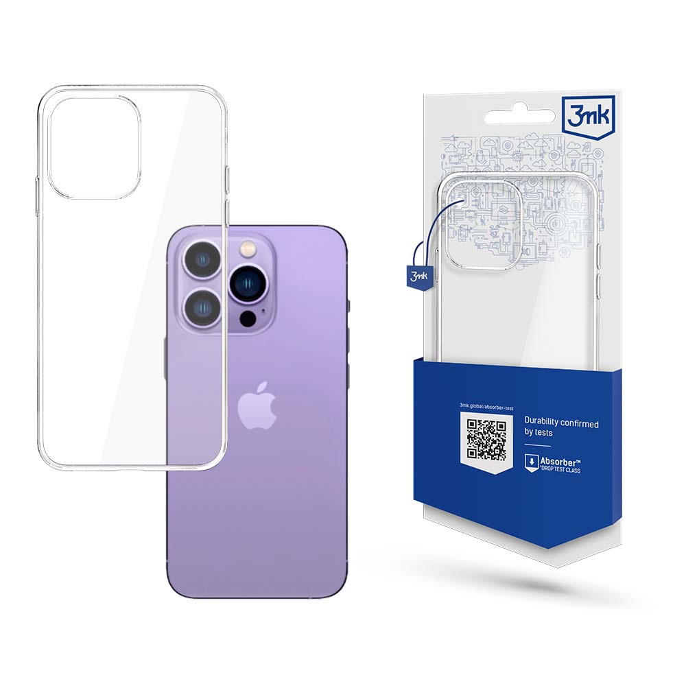 Silikoonist ümbris iPhone 14 Pro 3mk Clear Case sarjast - läbipaistev