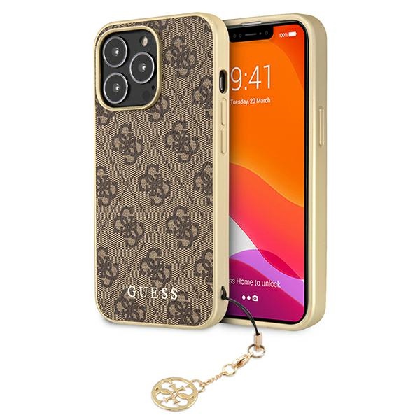 Guess GUHCP13LGF4GBR iPhone 13 Pro / 136,1" pruun/pruun ümbris 4G Charms Collection