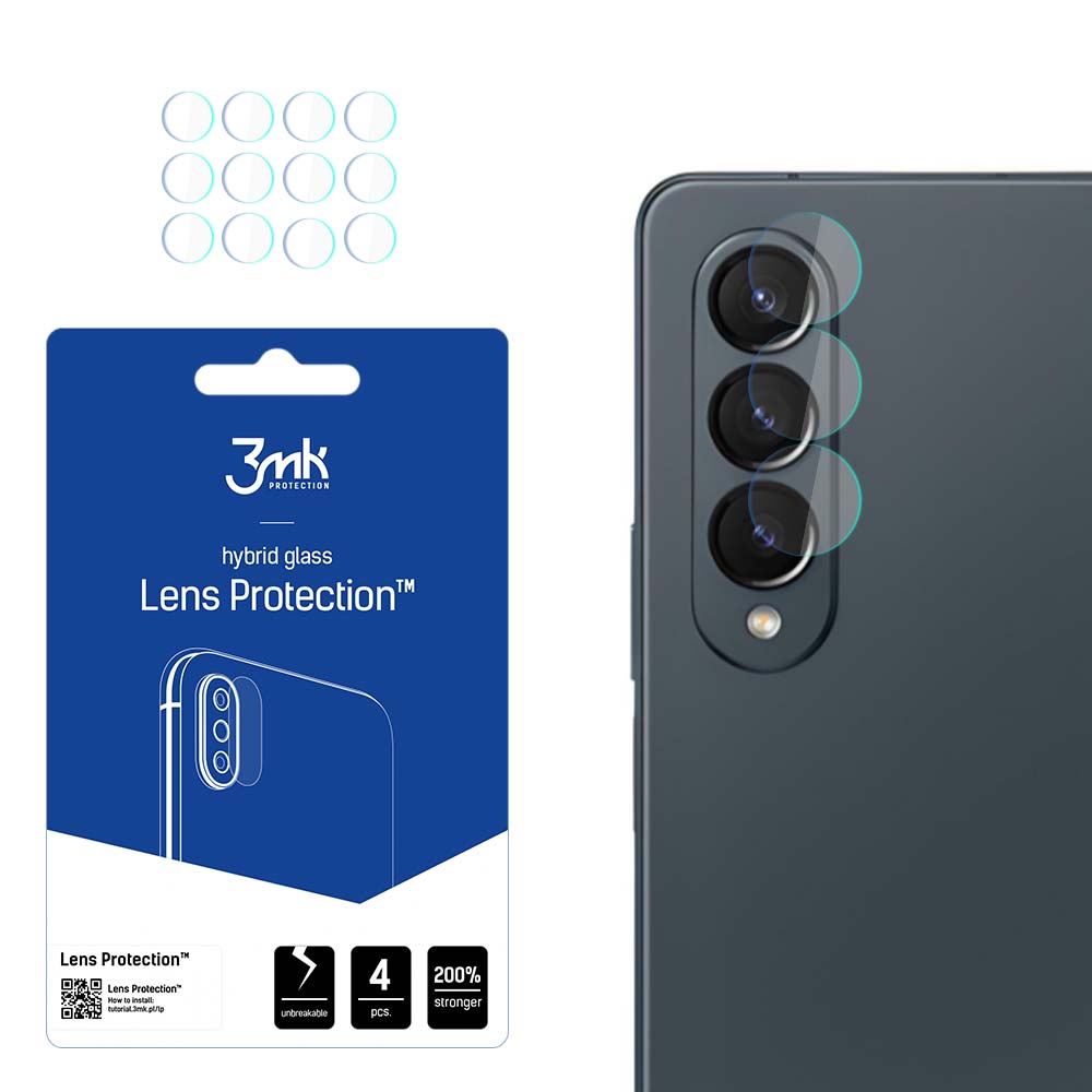 3mk Lens Protection™ hybrid camera glass jaoks Samsung Galaxy Z Fold 4 (front)