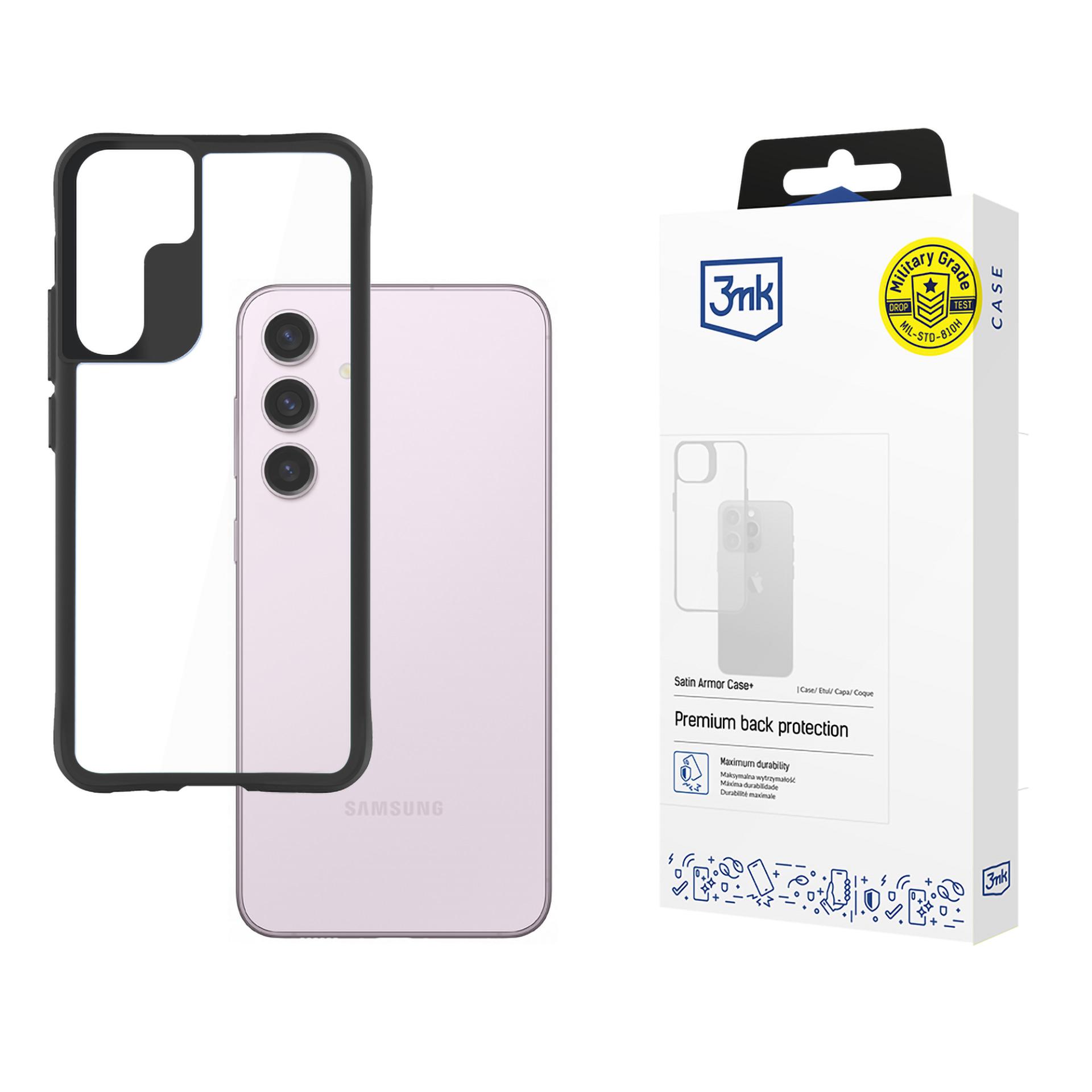 3mk Satin Armor Ümbris+ ümbris jaoks Samsung Galaxy S24 - läbipaistev