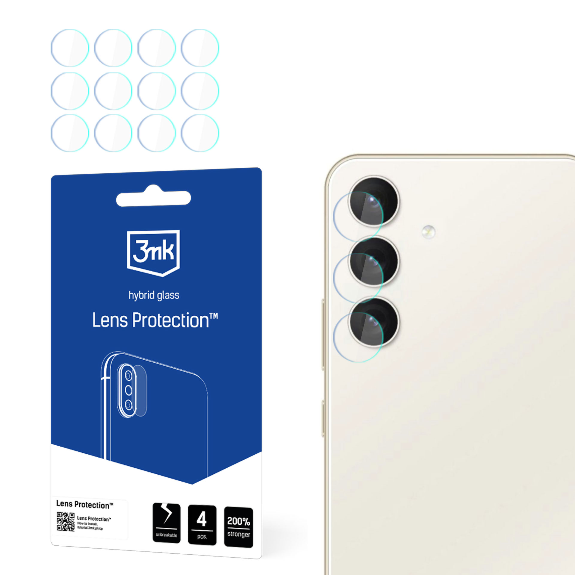 3mk Lens Protection™ гибридное стекло для камеры Samsung Galaxy S24+