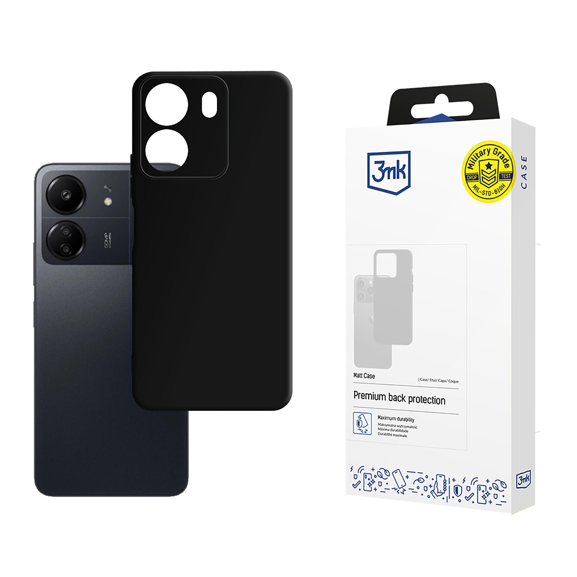 3mk Matt Case для Xiaomi Redmi 13C / Poco C65 - чёрный