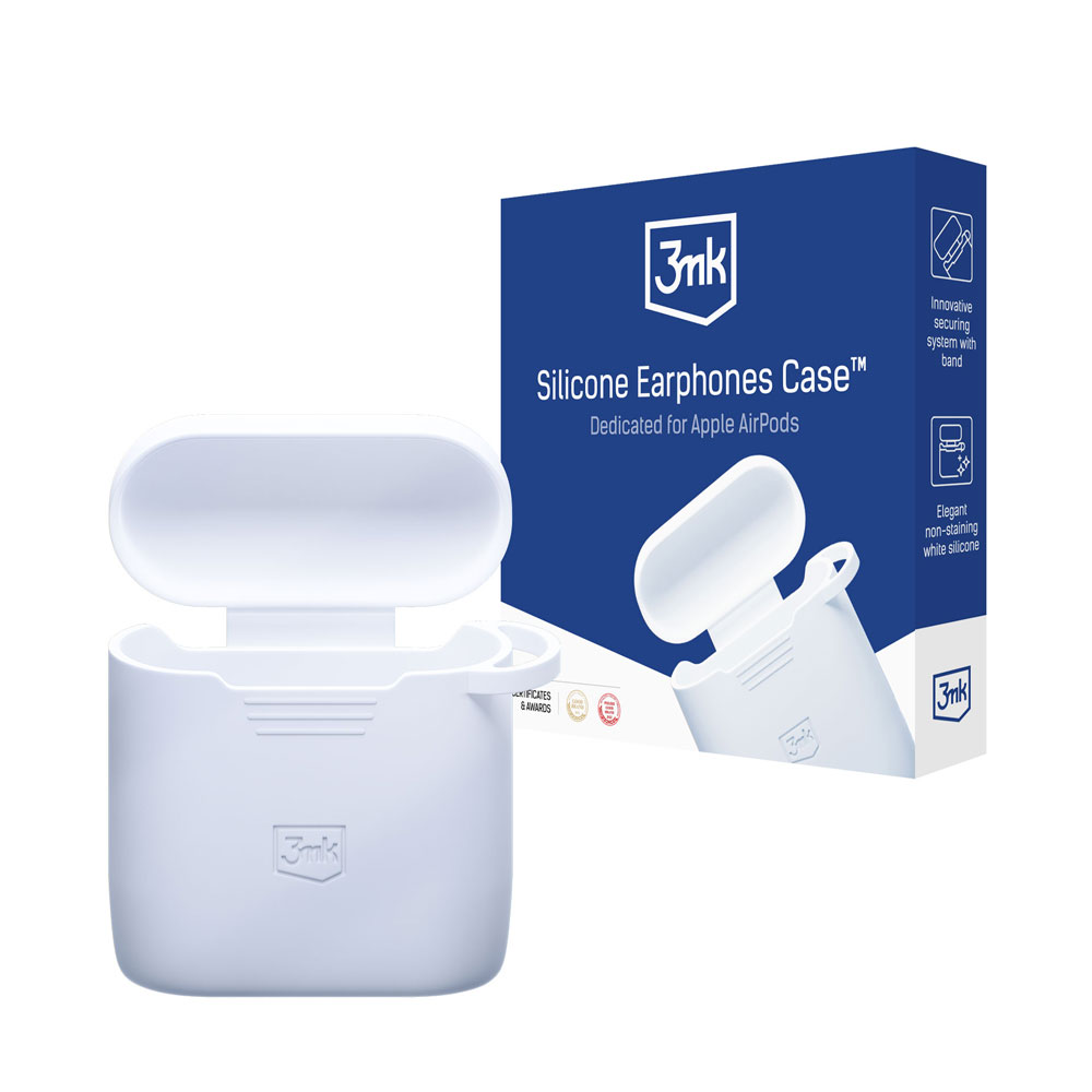 3mk Silicon AirPods Ümbris jaoks AirPods 2 - valge