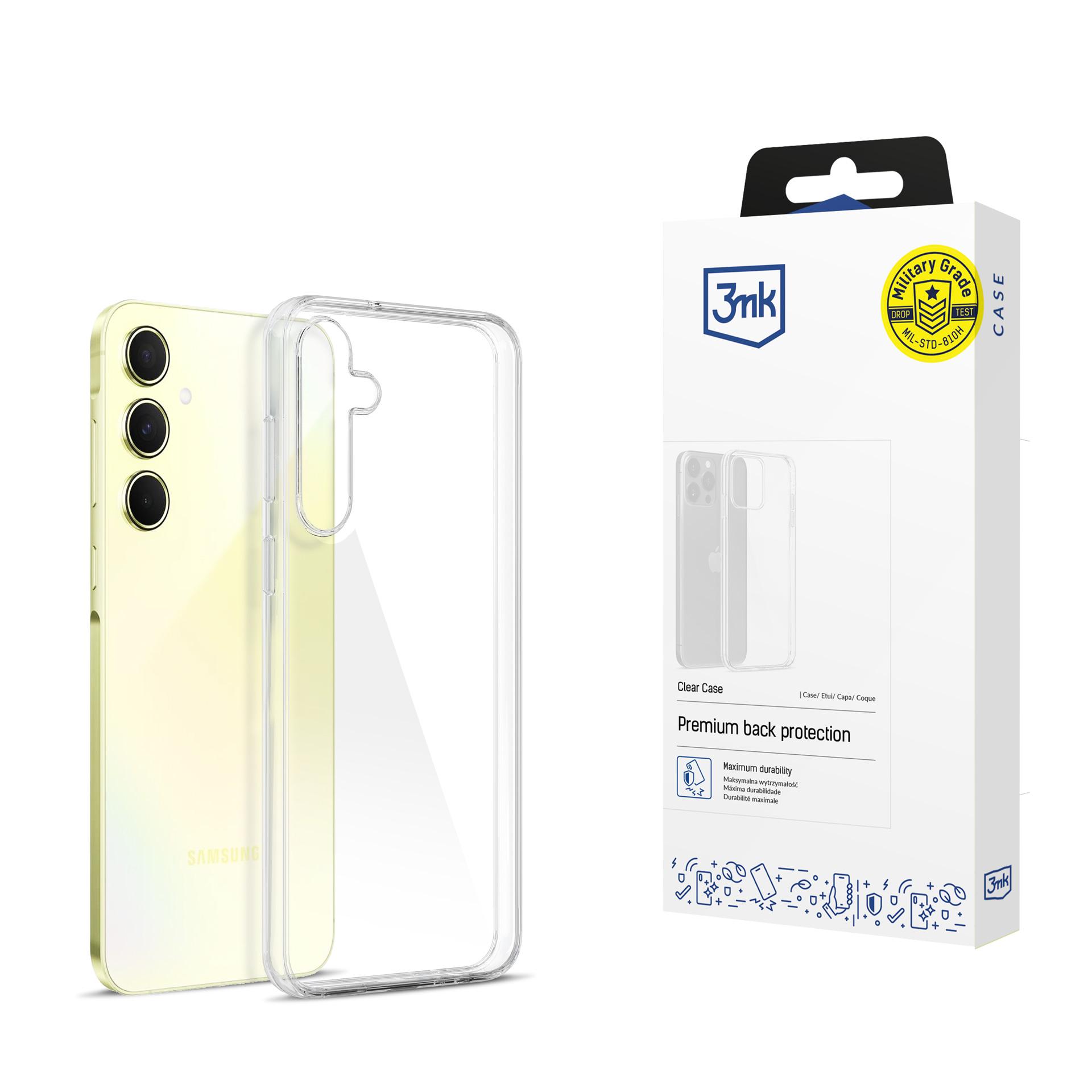 3mk Clear Ümbris jaoks Samsung Galaxy A55 5G - läbipaistev