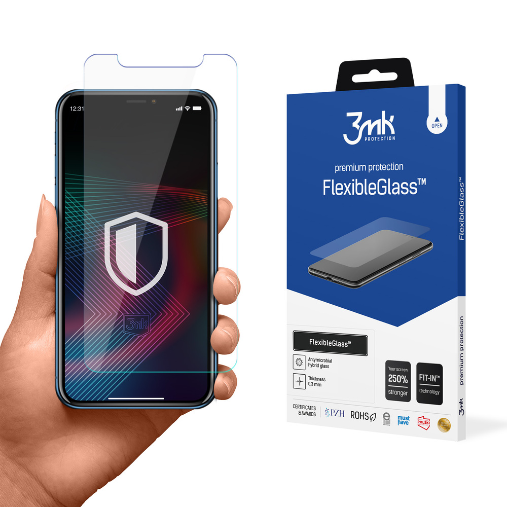 3mk FlexibleGlass™ Hübriidklaas jaoks iPhone XR