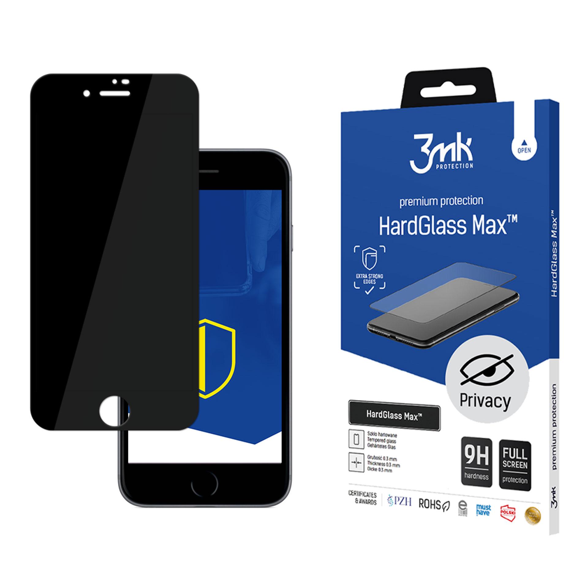 9H Privacy Glass 3mk HardGlass Max Privacy jaoks iPhone 7