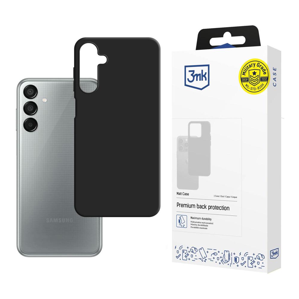 3mk Matt Ümbris jaoks Samsung Galaxy M15 5G - must