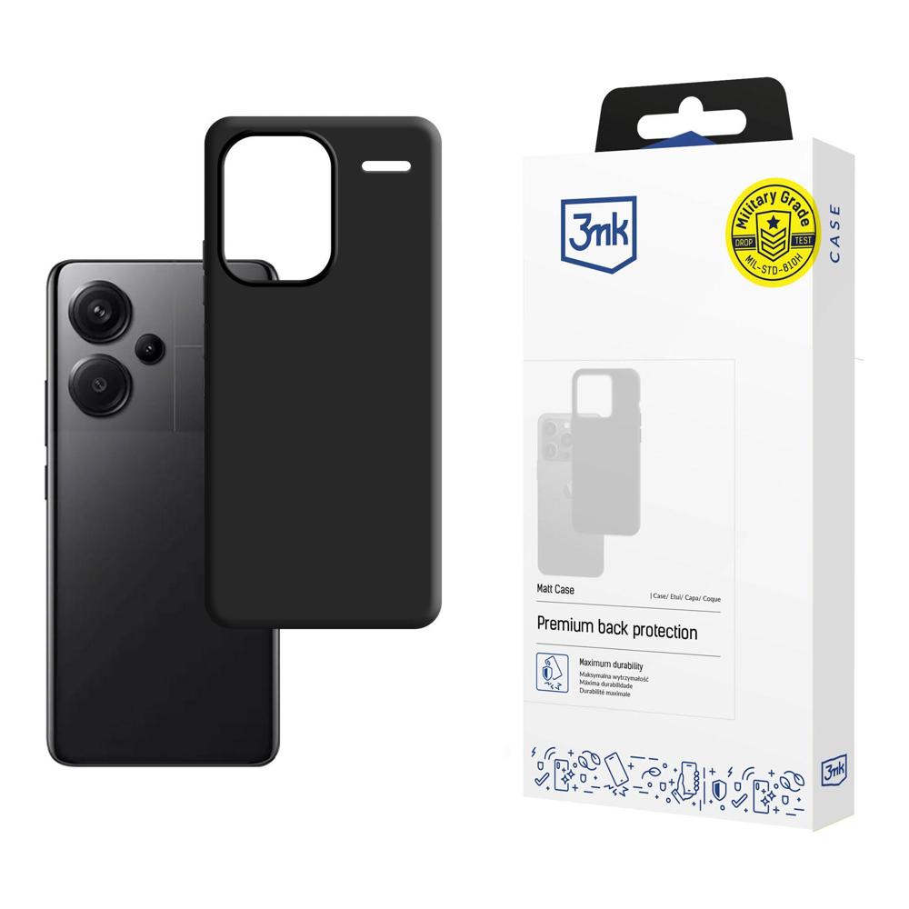 3mk Matt Ümbris jaoks Xiaomi Redmi Note 13 Pro+ - must
